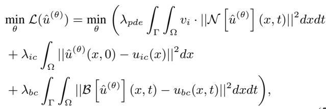 Equation showing the weighted loss function minimization.
