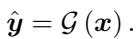 The mapping function from x to estimated y.