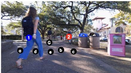 航点选择 VQA 任务的示例。