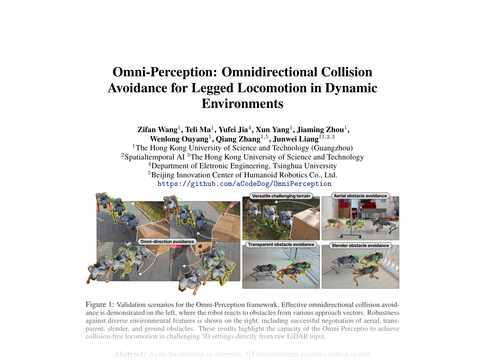 [Omini-Percption: Omnidirectional Collision Avoidance for Legged Locomotion in Dynamic Environments 🔗](https://openreview.net/pdf?id=KUSYJIlKor)