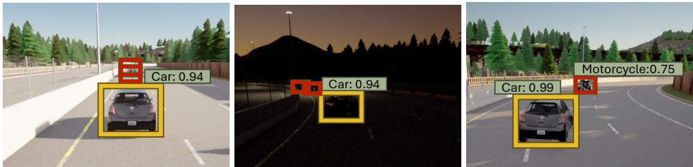 Figure 4: Visual examples of misdetection