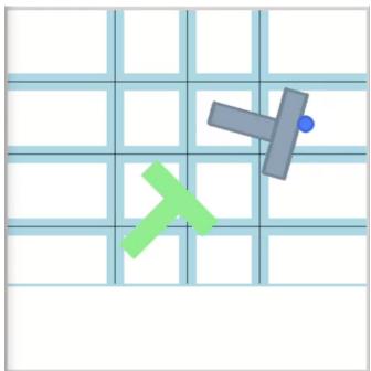 Figure 5: Push-T-Simulation task setup