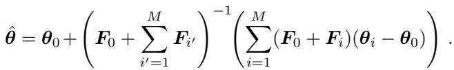 The update equation for UBGM merging.