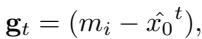 Equation for guidance signal vector.