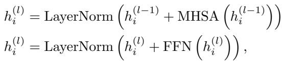 Graph Encoder Layer Equations.