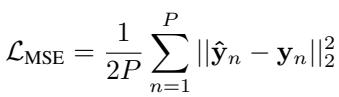 Equation 2: The Mean Squared Error loss function.