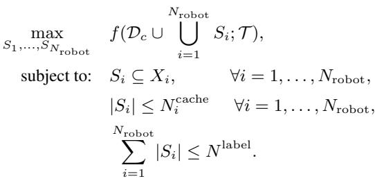 Formal Optimization Problem for Data Collection