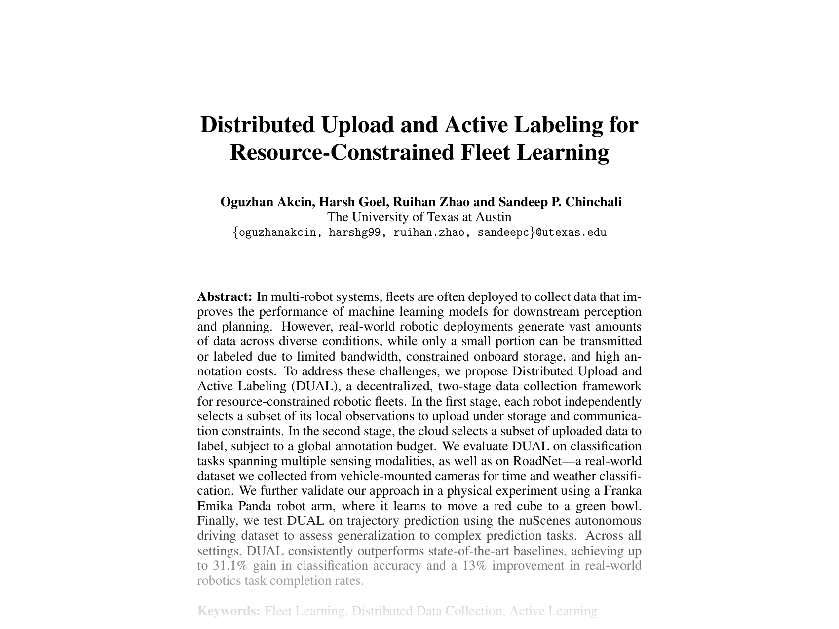 [Distributed Upload and Active Labeling for Resource-Constrained Fleet Learning 🔗](https://openreview.net/pdf?id=M1e2PEMLp2)