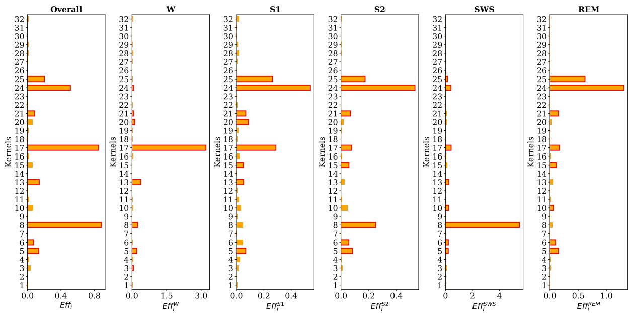 Figure 9. Impact of the Gabor kernels on sleep stage scoring.