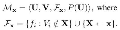 Equation describing the submodel Mx.