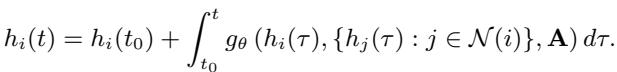 Integral form of the Neural ODE.