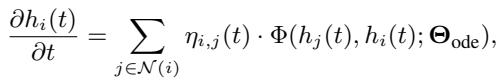 Generalizable GraphODE equation with coupling factor.