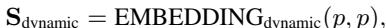 Dynamic subspace embedding equation.