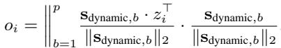 Projection equation for dynamic component.
