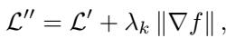 Loss function with Jacobian regularization.