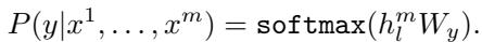 The softmax prediction layer for fine-tuning.