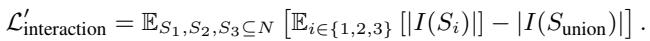 Equation: Approximate interaction loss.