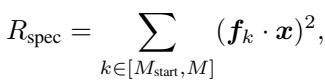 Equation 20: Spectral smoothness regularization term.