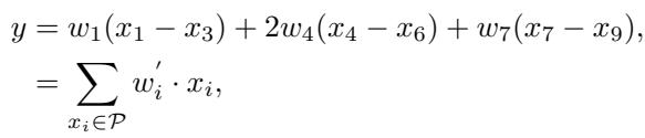Equation showing the calculation for differential convolution.