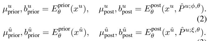 Equations for Prior and Posterior distributions on unlabeled data.