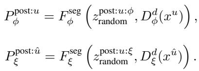 Segmentation prediction equations for cross-decoder supervision.