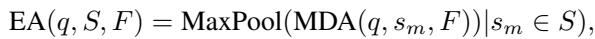 Equation for Edge Attention, taking the maximum value from multiple sampled points along the edge.