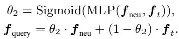 Equation 5: Final query representation.