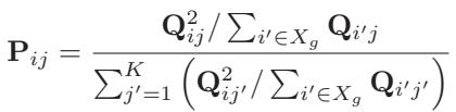 Equation 21: The fairness-aware target distribution P.