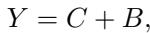 Equation 1: Y = C + B