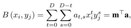 Equation 2: Polynomial model of the bias field