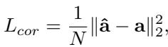 Equation 5: Correction Loss (L_cor)