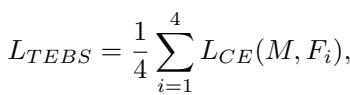 Equation 7: Calculation of TEBS loss across 4 stages