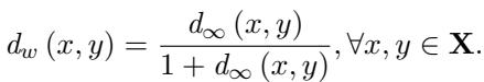 Equation for perceptual distance d_w(x,y).