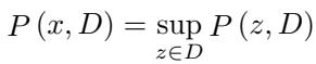 Equation defining a prototype as the supremum of affinity.