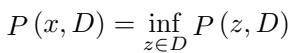 Equation defining a fringe element as the infimum of affinity.