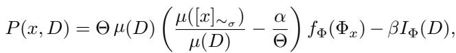 Equation 19 expanding the prototype definition with probability and feature prominence.