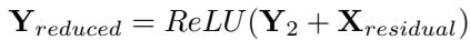 Equation for the final reduced output.