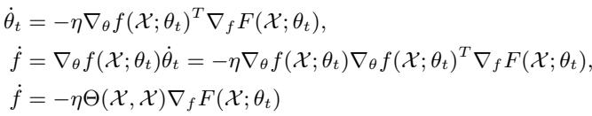Equation describing the evolution of the network function.