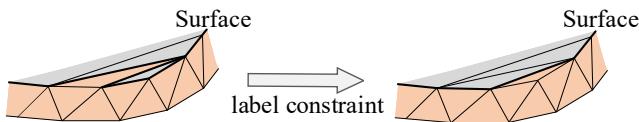 Figure 3. 2D example of neighborhood label constraint.