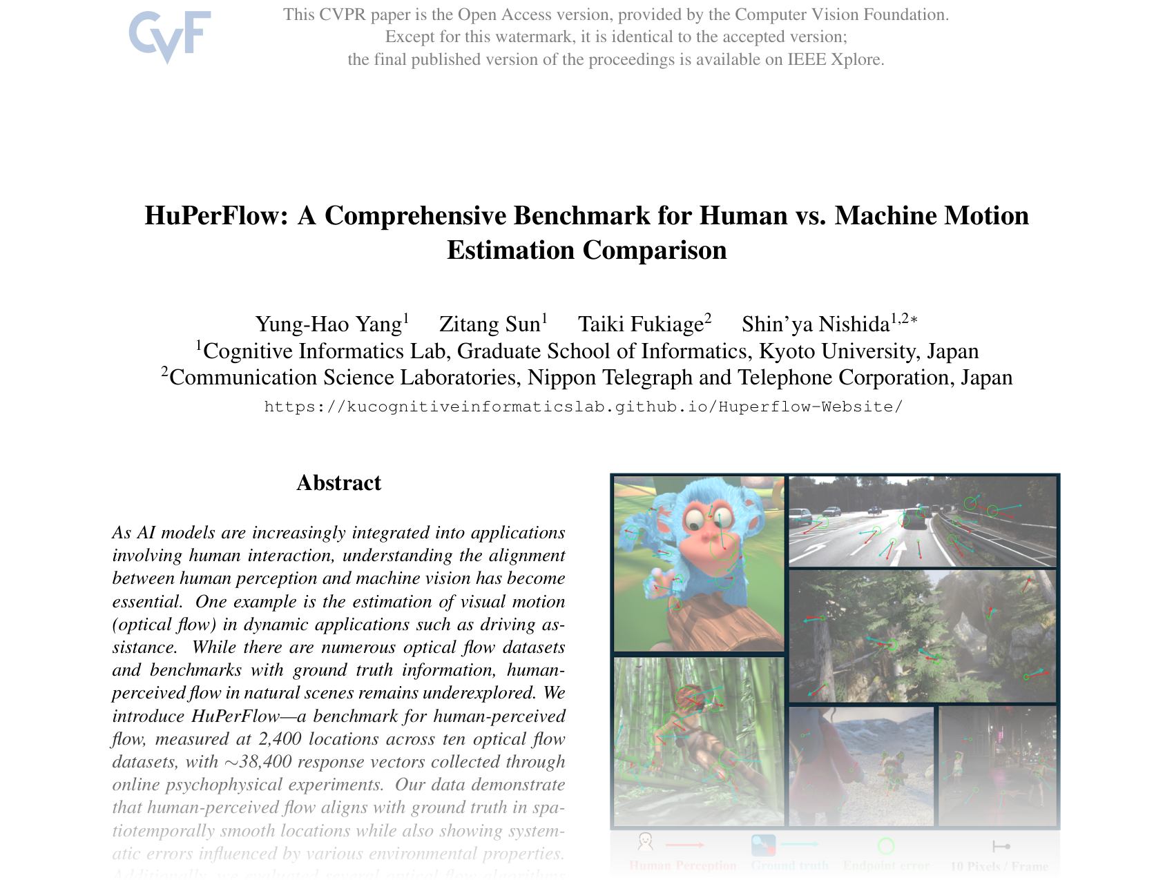 [HuPerFlow: A Comprehensive Benchmark for Human vs. Machine Motion Estimation Comparison 🔗](https://openaccess.thecvf.com/content/CVPR2025/papers/Yang_HuPerFlow_A_Comprehensive_Benchmark_for_Human_vs._Machine_Motion_Estimation_CVPR_2025_paper.pdf)