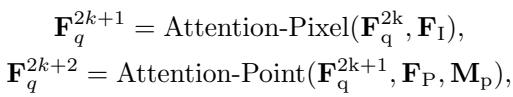 Equation for the alternating attention mechanism.