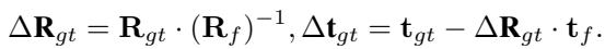 Equation for the delta (residual) pose.