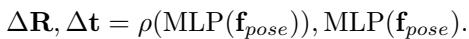 Equation for the final pose regression.