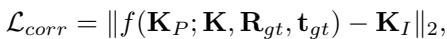 Equation for Correspondence Loss.
