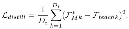 Equation for Distillation Loss
