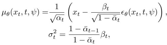 Mean and Variance estimation in Diffusion