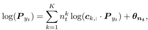 Log-likelihood equation.