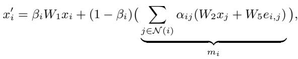 Gated Residual Connection Equation