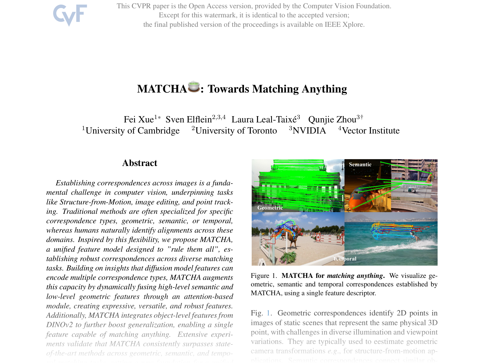 [MATCHA: Towards Matching Anything 🔗](https://openaccess.thecvf.com/content/CVPR2025/papers/Xue_MATCHA_Towards_Matching_Anything_CVPR_2025_paper.pdf)