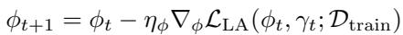 Inner loop update equation.